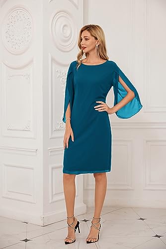 Image of GRACE KARIN Womens Formal Wedding Guest Dress 2026 Chiffon Cocktail Dress Mother of the Bride Dresses Midi Fashion Clothing