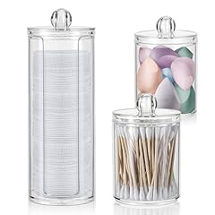 MumdoYAL 3 Stk Organizer Trucchi，Organizer Bagno，Porta Trucchi Da Bagno，Porta dischetti struccanti con coperchio,contenitore per bastoncini di cotone,per comò, bagno, camera da letto