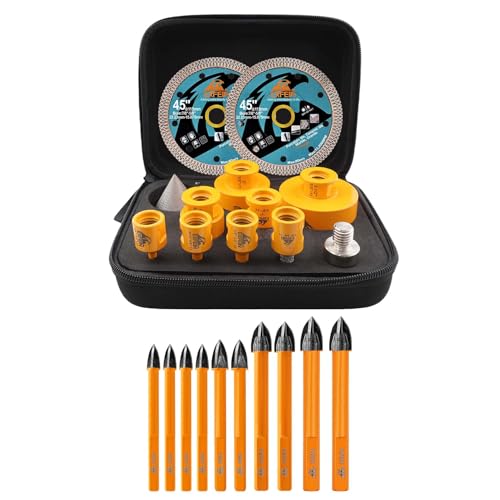 Kit de sierras de corona y brocas EXFEIN 12 piezas miniatura 1
