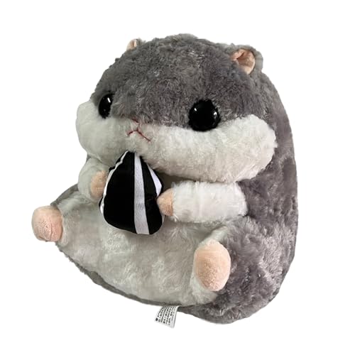 Arkdorz Cute Hamster Plush Toy,15.7inch Hamster Stuffed Animal Plush Pillow,Soft Stuffed Toy Birthday for Kids Boys Girls (Grey)