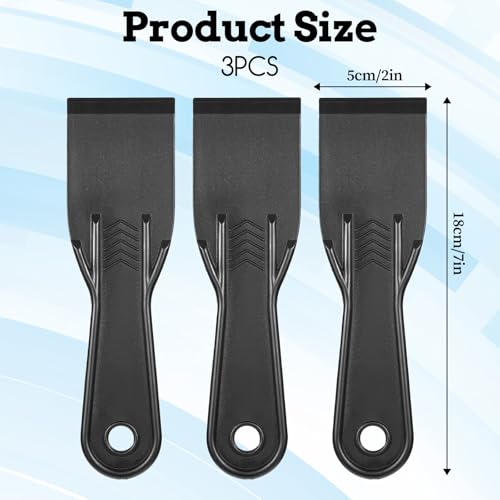 Bewudy 3 Stück Kunststoffspachtel Zubehör, Kunststoff Spachtel Spachtelmesser Kittmesser Werkzeug Flächenspachtel Schaber Set für 3D Drucker Harzentfernung Spackeln Patchen (2 Zoll) – Bild 3