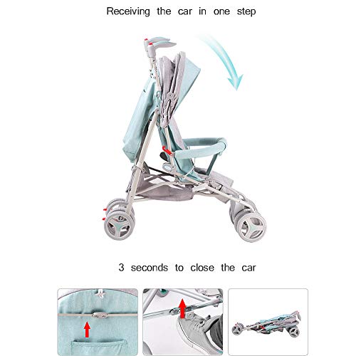 image for MUY Stroller Pushchair Lightweight, Small Foldable, One Hand Fold, Bug