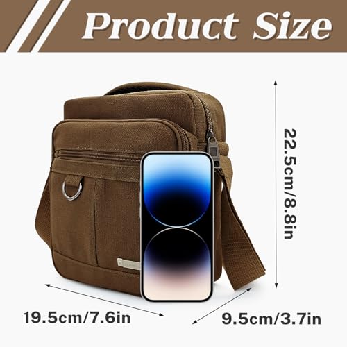WisePoint Vintage Canvas Crossbody Bag