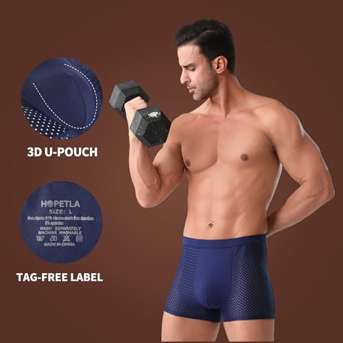 5 Pack Upgrade Bamboo Boxer Briefs- Breathable Mens Soft Comfortable Underwear4