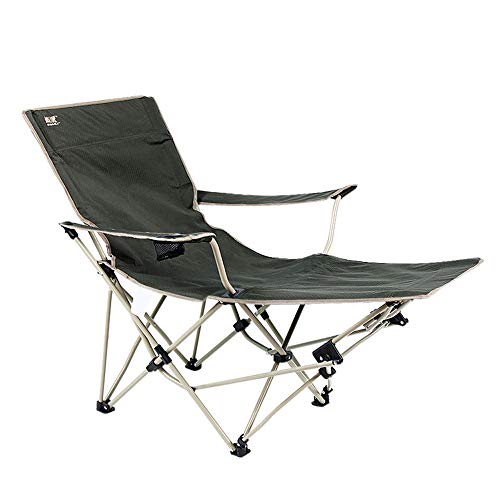 Chaise de camping pliante durable avec bretelles siège pique-nique léger et fauteuil jardin vert