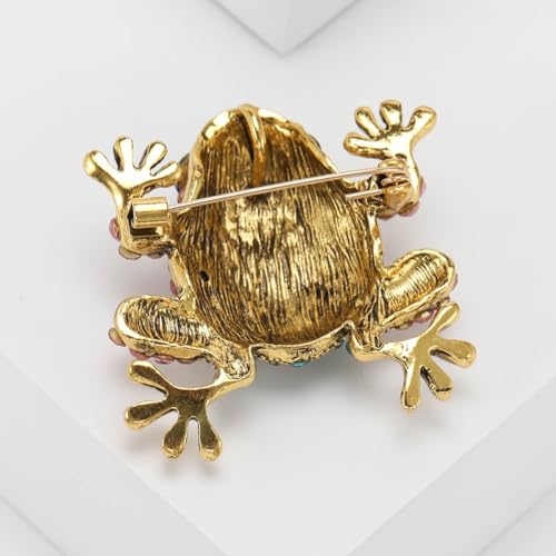 Image of Cute Frog Brooch and Pins for Women Men Lucky Brooches Gift