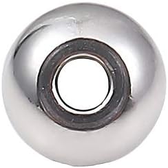 Miniatura 6 de Cuentas espaciadoras de acero inoxidable de 0.197 x 0.118 in Rondelle sueltas para hacer joyas de bricolaje, 100 unidades con agujero de 0.069