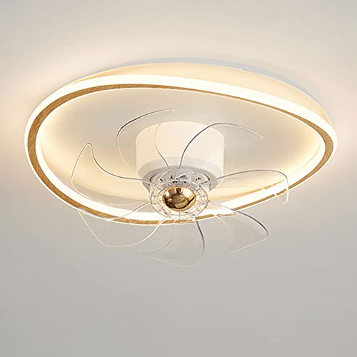 Ventilateur de plafond avec lampe LED 64W moderne à 6 vitesses pour salon