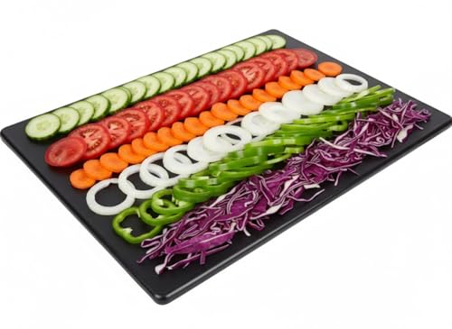 Commercial Grade Black Cutting Board - 20 x 15 Inch Extra Large, 0.5