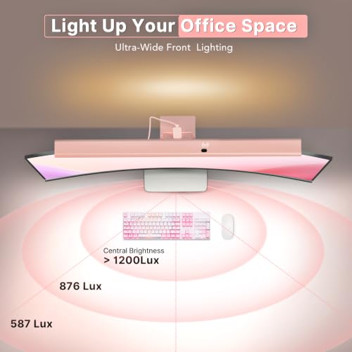 Image of Syrinx Monitor Light Bar for Home Office & Gaming, Eye-Caring Computer Monitor Lamp, No Glare Screen Light, CRI95+, Stepless Brightness & Color Temp Adjustment, USB Powered, for Flat & Curved Monitors
