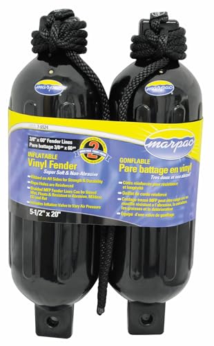 Marpac Inflatable Vinyl Fender Kit (Black, 5-1/2