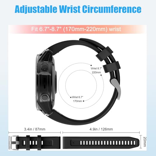 Correa deportiva impermeable para Garmin Fenix 26 mm miniatura 6