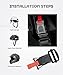 UNLRAE Motorcycle Helmet Quick Release,Car Accessories,Stainless Steel Helmet Quick Release Buckle Kit,Universal Motorcycle Replace Accessories,Suitable for Half,3/4 and Full Face Helmets