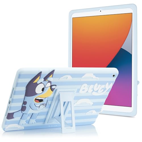 Bluey Kids iPad Case - 10.2 Case for iPad 9th/8th/7th Generation - 2019/2020/2021 Tablet Cover with Stand Shockproof Silicone Protector