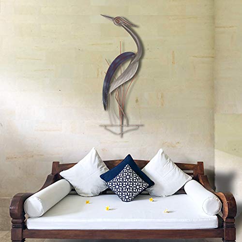 T.i. Design Elegant Heron Facing Left Abstract Coastal Contemporary Metal Wall Decor #TOP1