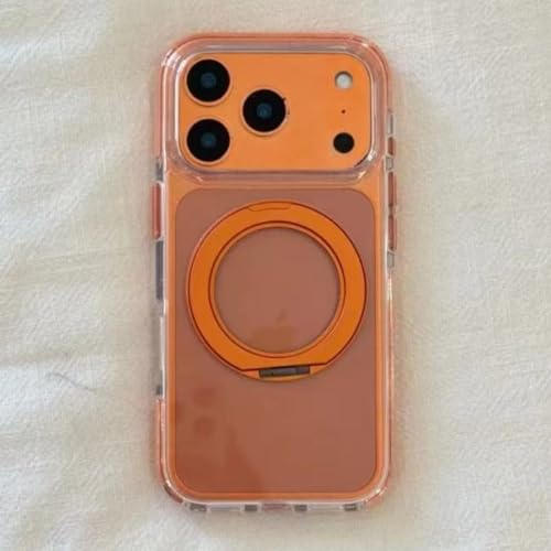 Coque Transparente iPhone 17 Pro Max Rigide avec Support Dos pour Éviter les Chutes