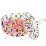 Fermeture hermétique : le couvercle sécurisé assure une excellente étanchéité, préservant la fraîcheur de vos aliments et minimisant le gaspillage alimentaire. bonbonnières colorées, bonbonnière en verre avec couvercle