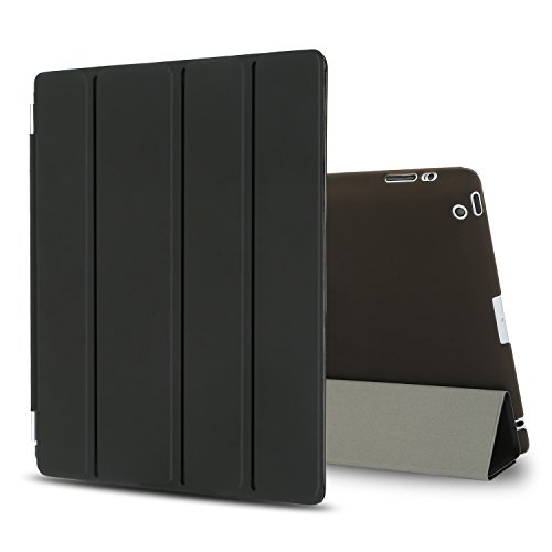 Besdata Auto Wake/Sleep Function & Translucent Magnetic Case for Apple iPad 2/iPad 3/ipad 4 Bundle with Screen Protector, Cleaning Cloth & Stylus,Black