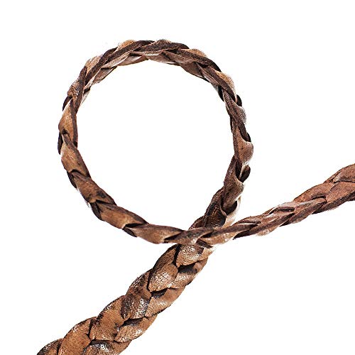 Craft County Flat Braided Leather Jewelry Craft Cord – Necklaces, Belts, Bracelets, Crafts And Jewelry Making (Red Brown, 5Mm X 5 Yards) #TOP2