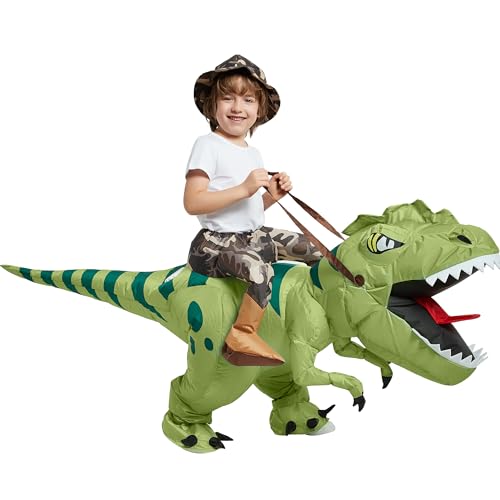 One Casa Inflatable Dinosaur Costume Riding T Rex Air...