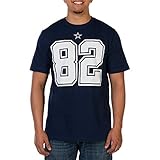 aus 100% Baumwolle NFL Football T-Shirt Dallas Cowboys Jason Witten #82 Trikot Jersey (XL)
