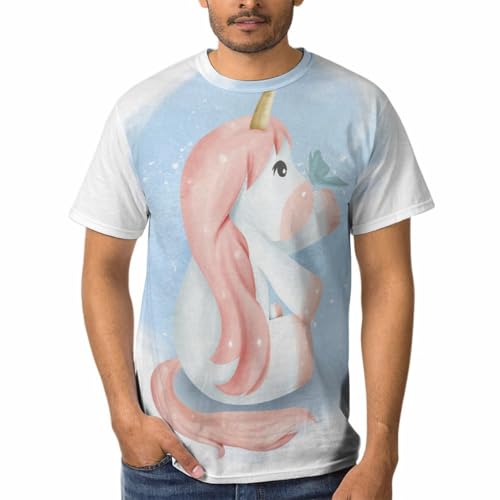 T-Shirt Homme Papillon Licorne, une idée cadeau originale pour un look décontracté unique.