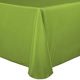 Ultimate Textile Mantel ovalado de lino y poliéster de 152 x 259 cm, color verde lima