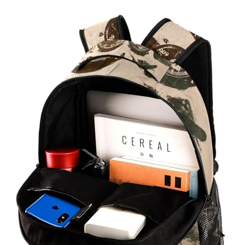 Sac à dos d'école ergonomique hélice grunge pour soulager le dos des ados en voyage - 4