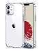 Produktbild ONES Crystal Clear für iPhone 12 Mini Hülle · [ Stoßfeste Airbags ][ Lautsprecher Resonanz ][ Kratzfest ][ rutschfest ] · Robuste, Dünne, Transparente Silikon Schutzhülle