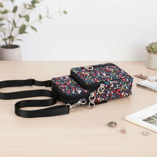 Image of JANKS Small Crossbody Bag for Women - Mini Phone Purses with Crossbody Strap and Wallet - Nylon Arm Bag