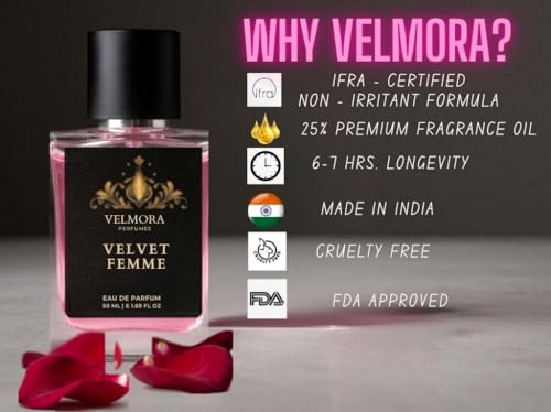 Image of Eau De Parfum 50 ml | Long Lasting Premium Fragrance Perfume Spray | Fresh Luxury Scent for Daily Wear Office Party Travel and Special Occasions (Velvet Femme)