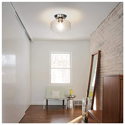 Plafon techo , Lámpara de techo LED, lámpara de techo minimalista moderna, iluminación minimalista de granja, instalación de iluminación de pantalla de vidrio for dormitorio, comedor, sala de estar, a