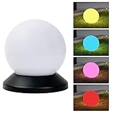 【LED Gartenleuchte Durchmesser 15 cm】 Größe 15 * 15 * 15 cm,LED Solarleuchte wird durch Solarladung betrieben.Ausgestattet mit einem intelligenten lichtsensor lädt sich das solarlicht tagsüber automatisch auf.LED kugellichter schalten sich im morgengrauen automatisch aus.Sie müssen keine zusätzlichen energiekosten dafür bezahlen.