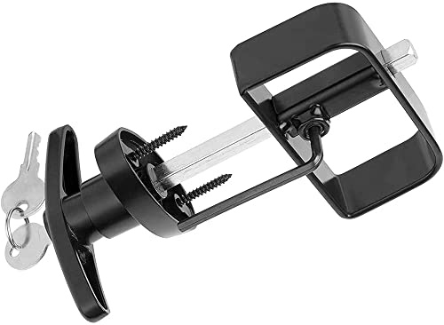 Serrure à poignée en T noire de 14 cm pour CL-Link, serrure de porte d'abri de jardin avec 2 clés et 2 vis Allen pour abri de jardin, grange, maison de jeu Cover