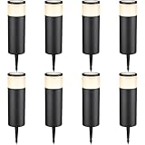 LEONLITE Landscape Bollard Pathway Light, 3000K, 8-Pack