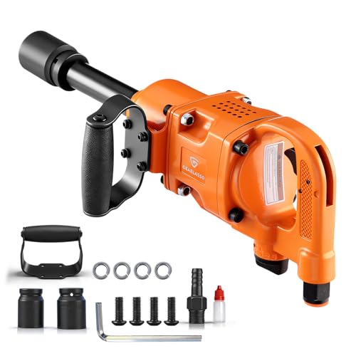 GEARLASSO 1 Inch Air Impact Wrench Gun 5000RPM High Torque 1 Pneumatic Impact Wrenches Set Metal Housing with D Handle 38mm & 41mm Sockets 1/2 Air Inlet for Heavy Duty Repairs and Maintenance
