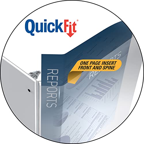 Quickfit View Binder, 5/8 Inch, Round Ring, White (88000) #TOP1