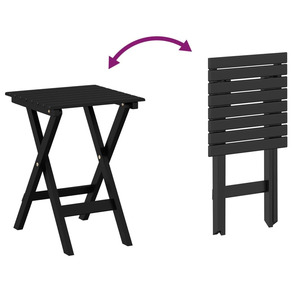 Homgoday Sedia a dondolo con tavolo pieghevole in legno massello di pioppo nero, sedie da giardino, bistro sedia seduta per terrazza balcone adatta per uso interno ed esterno