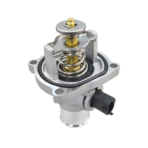 Guilcam Car Engine Coolant Thermostat Housing Assembly Aluminum Vehicle Thermostat Housing Assembly Replaces 96984104 55564891 Compatible with Cruze Limited Aveo Pontiac Trax