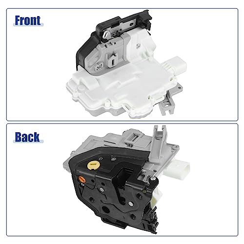 Image of ACROPIX Rear Left Door Lock Latch Actuator Replacement Fit for VW Passat 2005-2010 3C4839015A - Pack of 1 Black White Gray