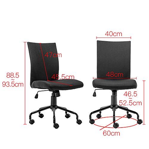 Sedia da scrivania, comoda, girevole, in tessuto