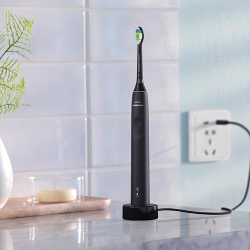Philips Sonicare 4100 – elektrische Sonicare Zahnbürste für Erwachsene mit 1 x Philips W2 Optimal White Bürstenkopf in Schwarz… – Ansicht 9