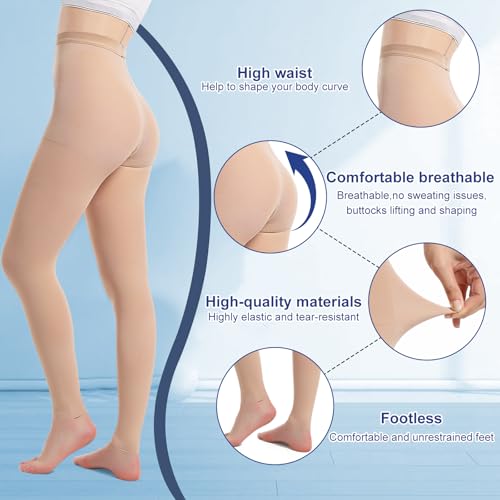 Collants de compression médicale taille haute pour un maintien ferme et jambes légères