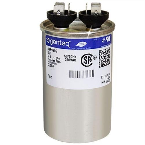 (2-Pack) Round Run Capacitor - 5 uf MFD x 370 VAC Volt C305R / 97F9202