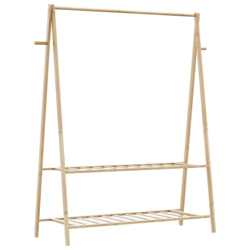 vidaXL Perchero con estantes bambú 132x45,5x150,5 cm