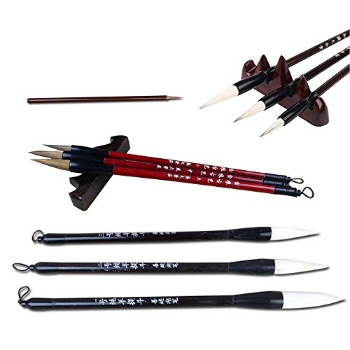 Chinese Brush Calligraphy Brush Japanese Brush Writing Painting Sumi Brushes Large Chinese Calligraphy Brush Set 10Pcs #TOP1