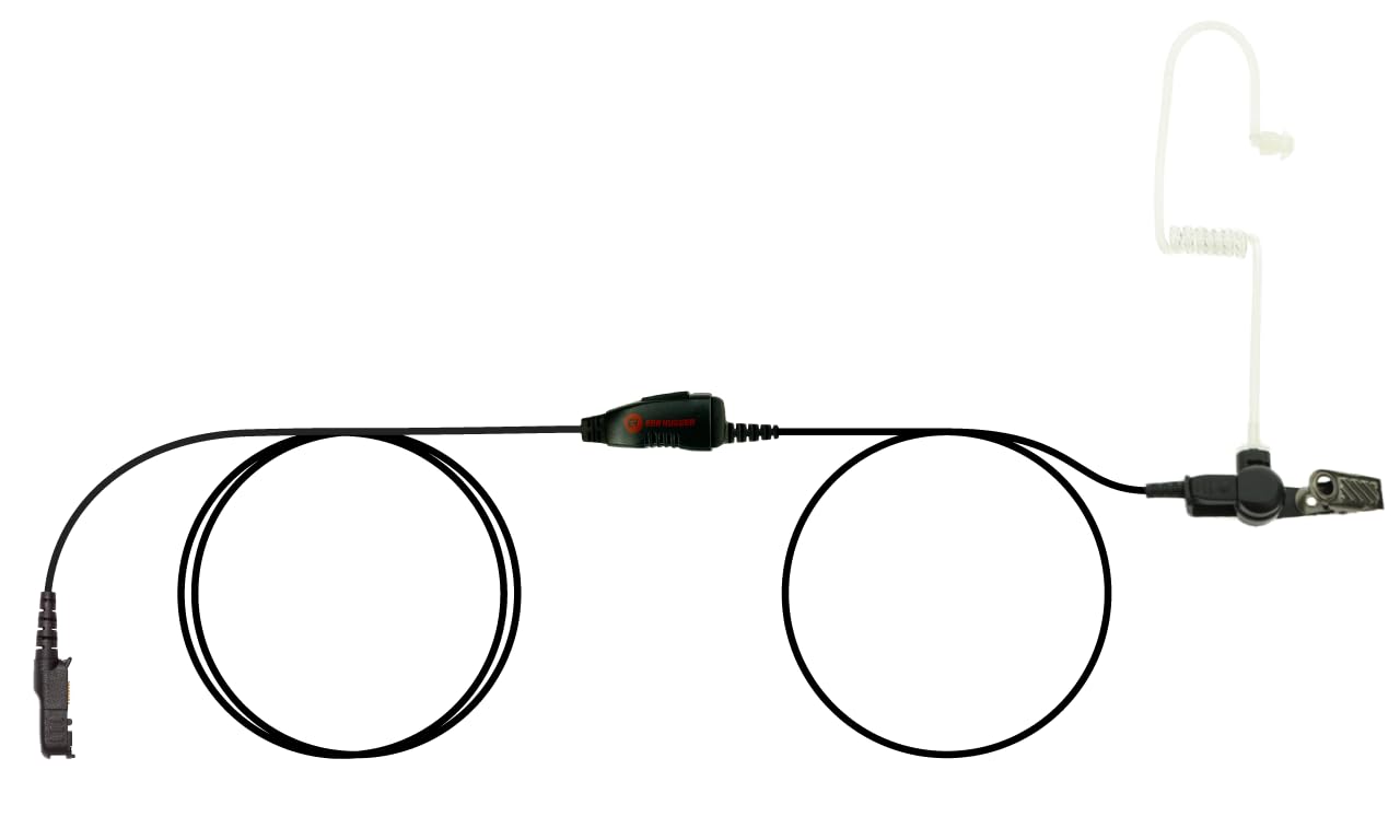 EH Acoustic Tube Earpiece/Headset with PTT and Mic Surveillance Kit for Motorola XPR3300 XPR3500 XPR3000 walkie Talkie radios. One-Wire T-Series™