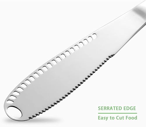 Miniatura 6 de NA - Cuchillo de mantequilla 3 en 1, cuchillo esparcidor de mantequilla para mantequilla fría, una herramienta indispensable para procesar
