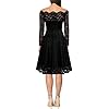 MISSMAY-Womens-Vintage-Floral-Lace-Long-Sleeve-Boat-Neck-Cocktail-Party-Swing-Dress MISSMAY Women's Vintage Floral Lace Long Sleeve Boat Neck Cocktail Party Swing Dress (Large, Black)