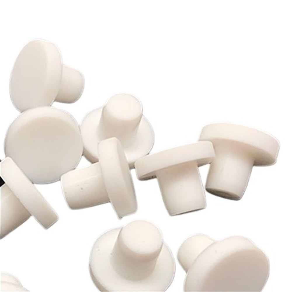20 Sztuk Silikonowej Zaślepki Na Otwory Męskie, Zatyczki Do Uszczelniania Rur Osłony Wysokotemperaturowe Otworów Śruby W Meblach(White,17mm)